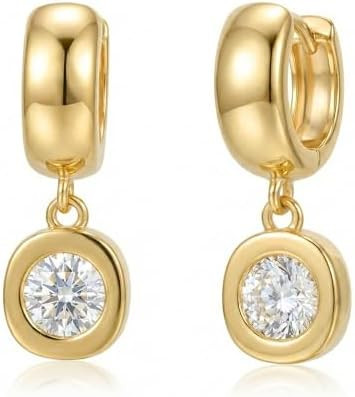Trendy Gold Dangle Earrings for Women 14K Gold Silver Plated Chunky Drop Earring Statement Hoop H... | Amazon (US)