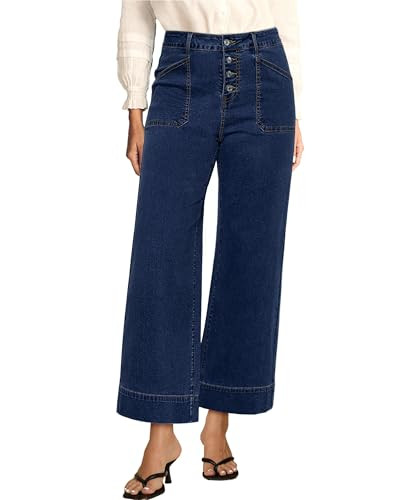 luvamia Wide Leg Jeans Cropped High Waisted Denim Pants Trousers Jeans | Amazon (US)