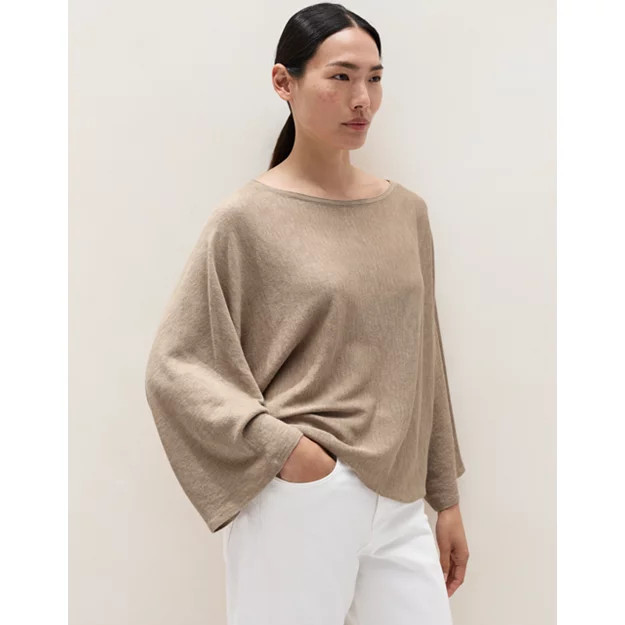 Linen Cotton Oversized Batwing Jumper | Linen Clothing | The  White... | The White Company UK & ROW