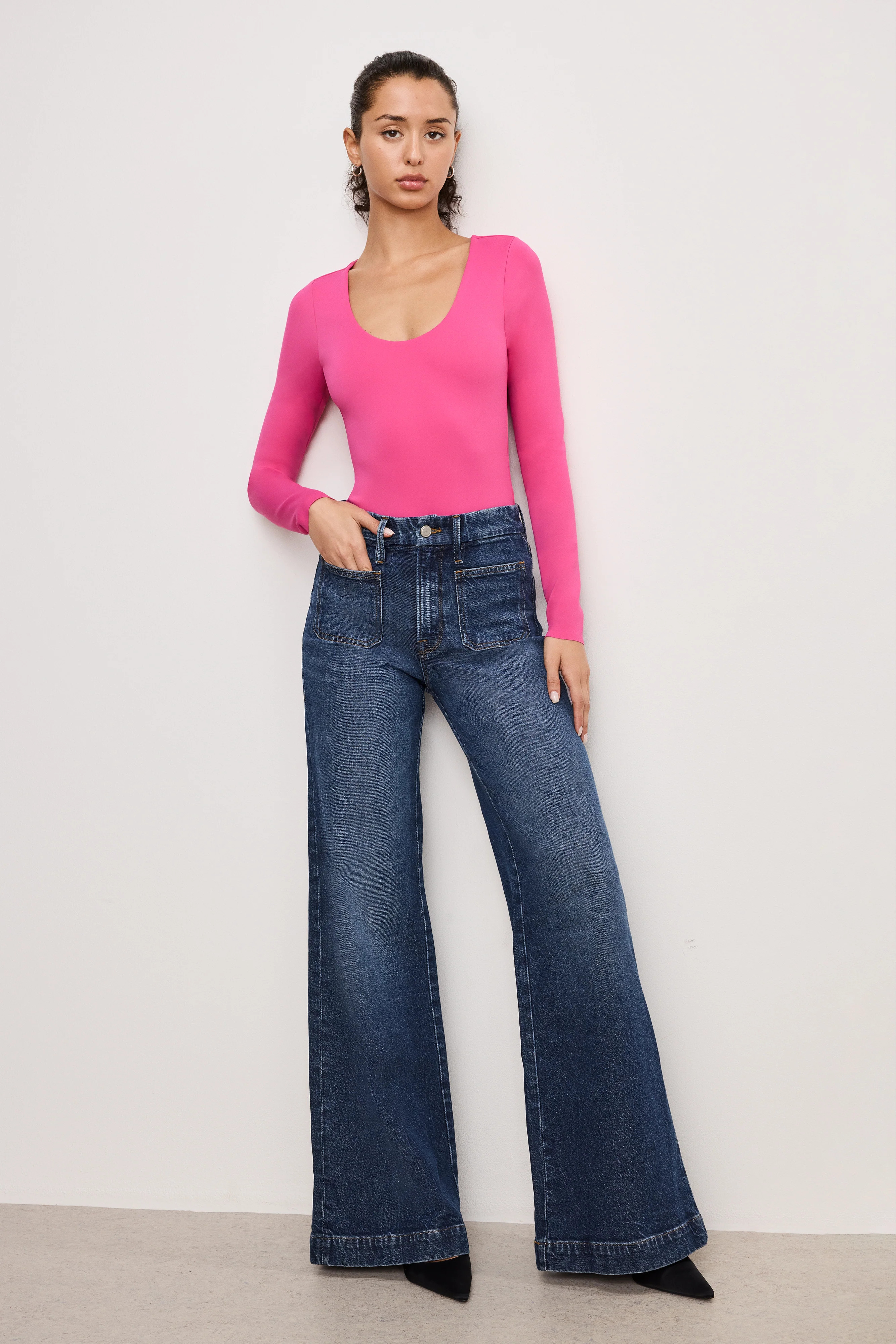 GOOD WAIST PALAZZO JEANS | INDIGO759 - GOOD AMERICAN | Good American