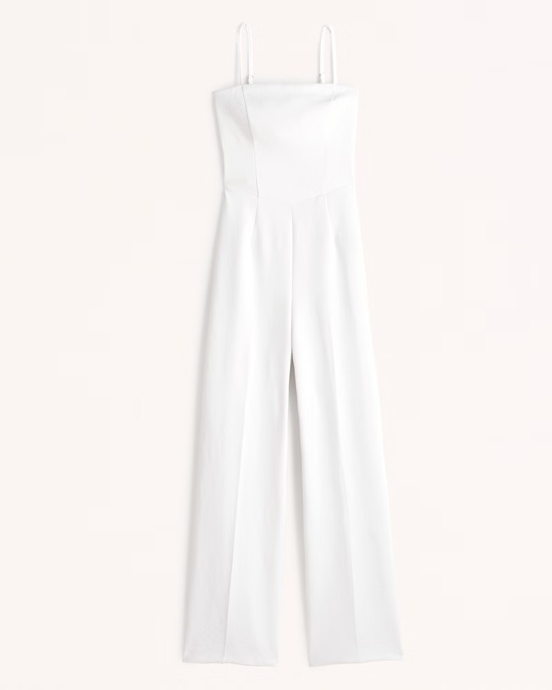 Strapless Premium Crepe Jumpsuit | Abercrombie & Fitch (US)