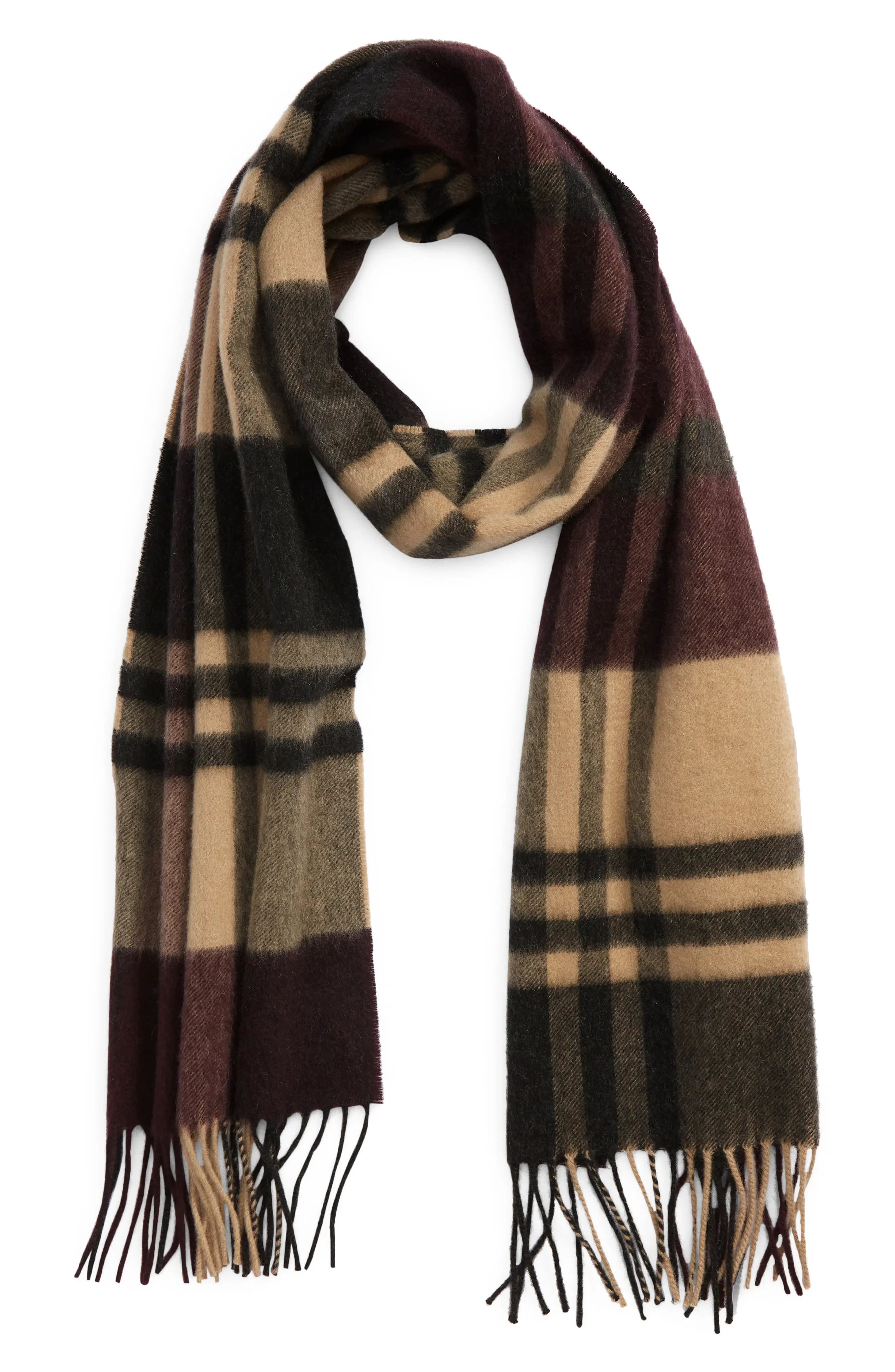 Andrew Stewart Plaid Cashmere Scarf in 010Chr at Nordstrom | Nordstrom