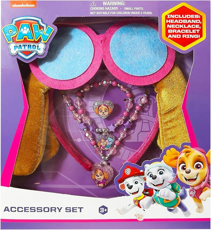LUV HER Licensed PAW Patrol Headbands for Girls – 4pc Dress-Up Jewelry Set in Giftable Box – ... | Amazon (US)