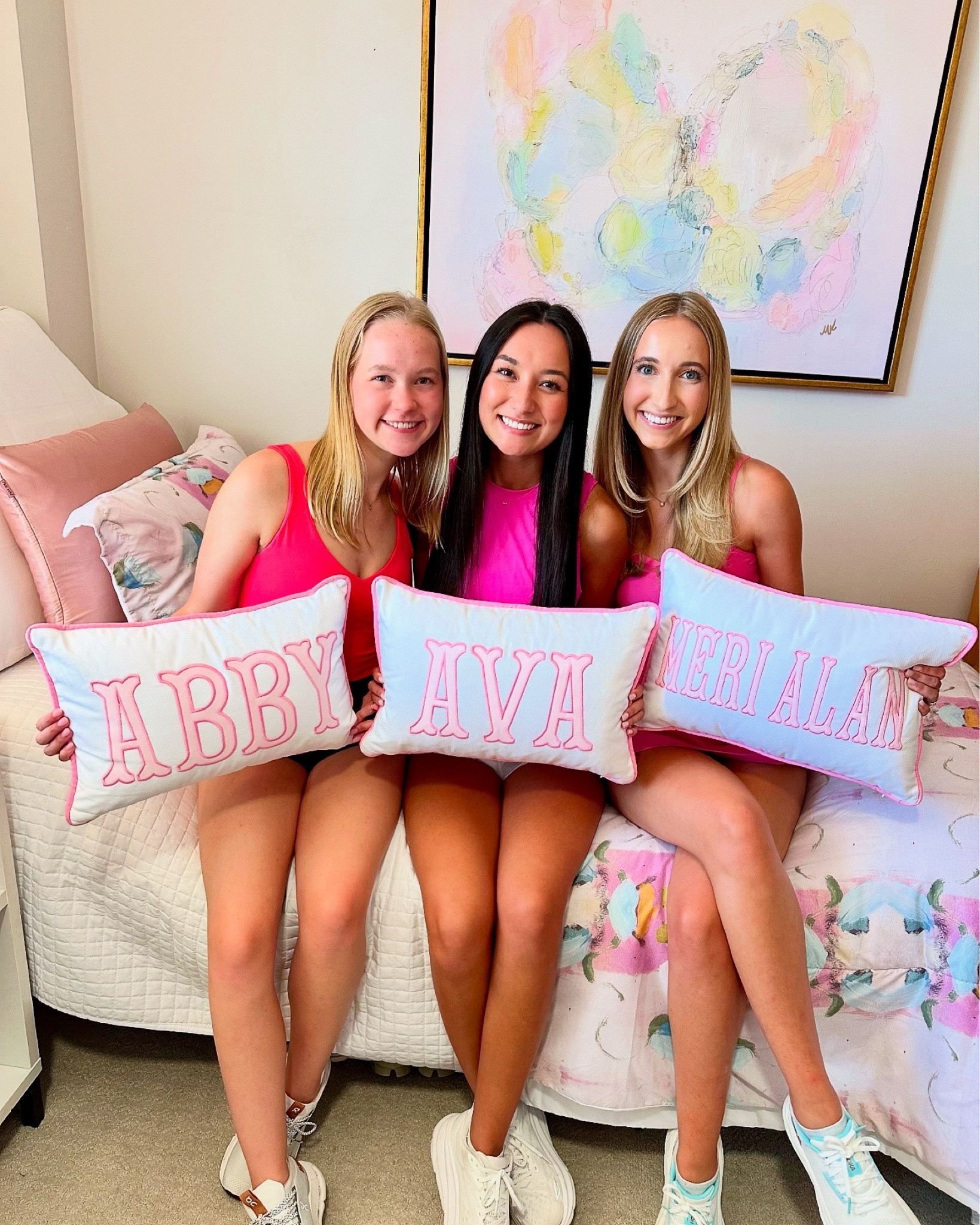 💕SWEET & PINK!!! It has been such an honor to create artwork for the precious Wolfe sisters for the past several years! ✨I was so excited when I saw Meri Alan chose our Best Selling “Forever Young” for her new room!! I know she will enjoy it year after year just like her sister Sara Frances has her artwork!! 
🎀The pretty pink monogram pillows (linked on my LTK) are such a nice touch and our mini “Hope Anchor” is absolutely darling on their bedside table in the DG House ⚓️ !!
⭐️I know these girls have the absolute BEST year in this happy space! 👏🏻The time is now to invest in where you spend most of your time! By making your home and bedroom more beautiful, your life becomes more enjoyable!! Get inspired for your home today & shop our FULL Canvas Print Collection TODAY on Mkdeckerdesigns.com🌸 
• 
#LTKBacktoSchool

#LTKOver40 #LTKSaleAlert