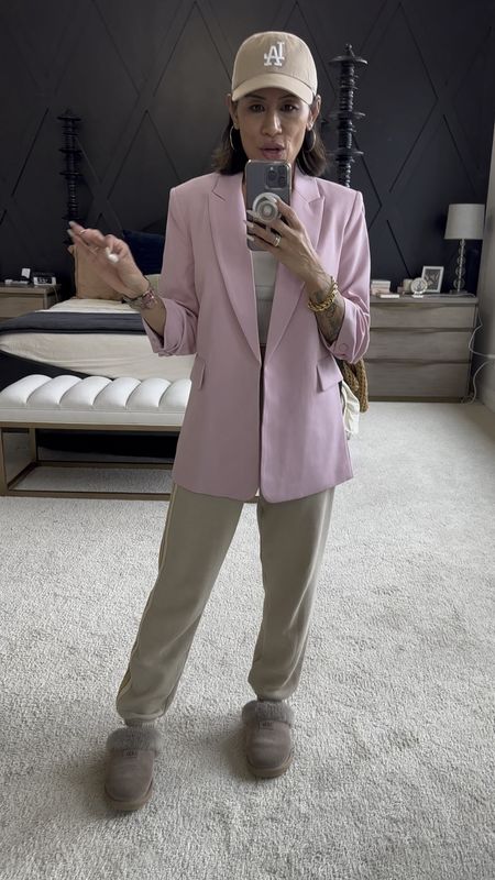 Tickled pink with this blazer just like the Allsaints blazer one  I’m wearing a small. 

Also obsessed with the new Charlotte Tilbury 90’s Pink lip combo! 

Use code TANIA10 for the watch band!

#LTKfindsunder50