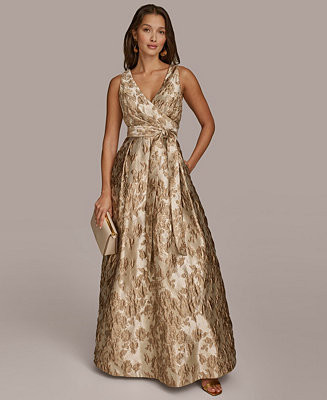 Donna Karan New York Women's Metallic Brocade Gown - Macy's | Macy's
