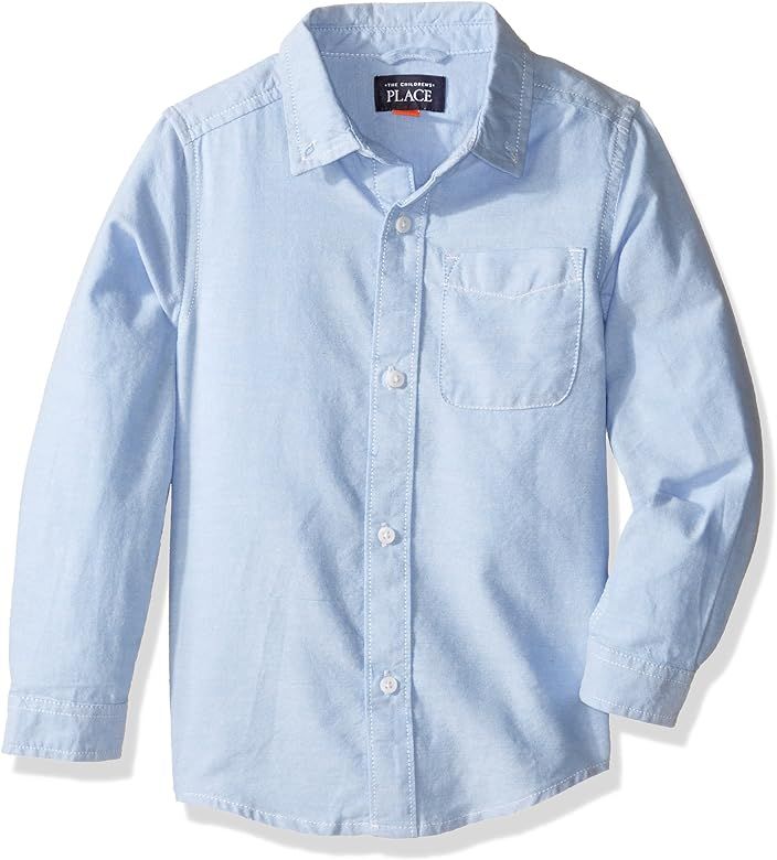 Baby Boys' Uniform Solid Long Sleeve Oxford Shirt | Amazon (US)