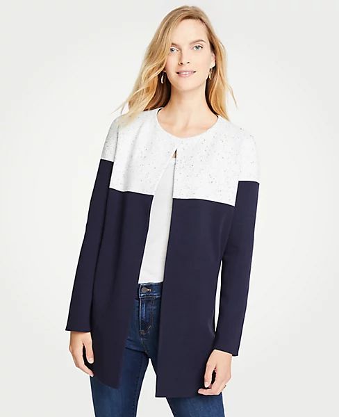 Colorblock Open Cardigan | Ann Taylor (US)