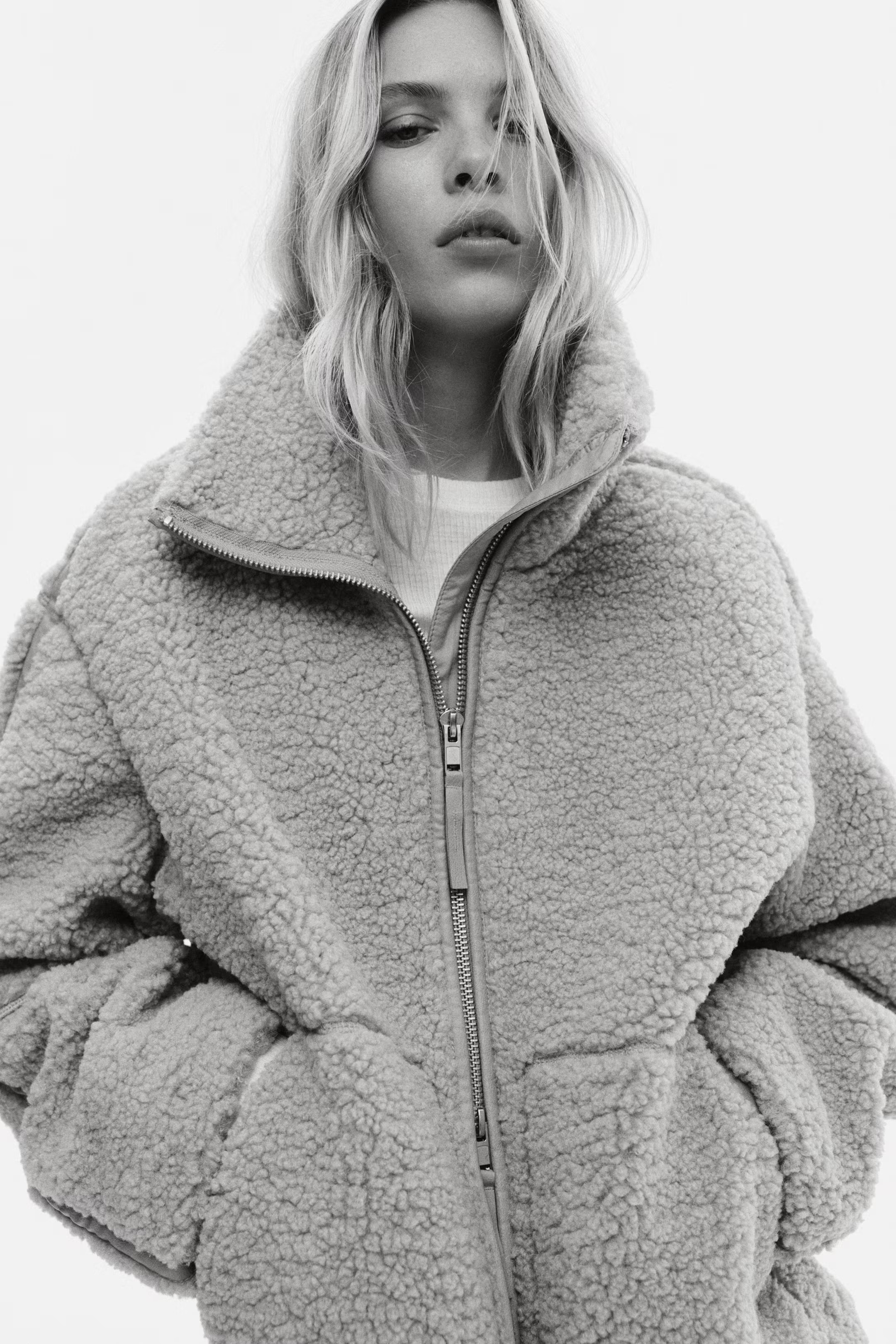 Loose teddy jacket | H&M (UK, MY, IN, SG, PH, TW, HK)