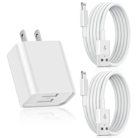 3Pack [Apple MFi Certified] Long iPhone Charger Apple 10 Ft QOQHO 10 Feet Lightning Cable 10 Foot Ap | Walmart (US)