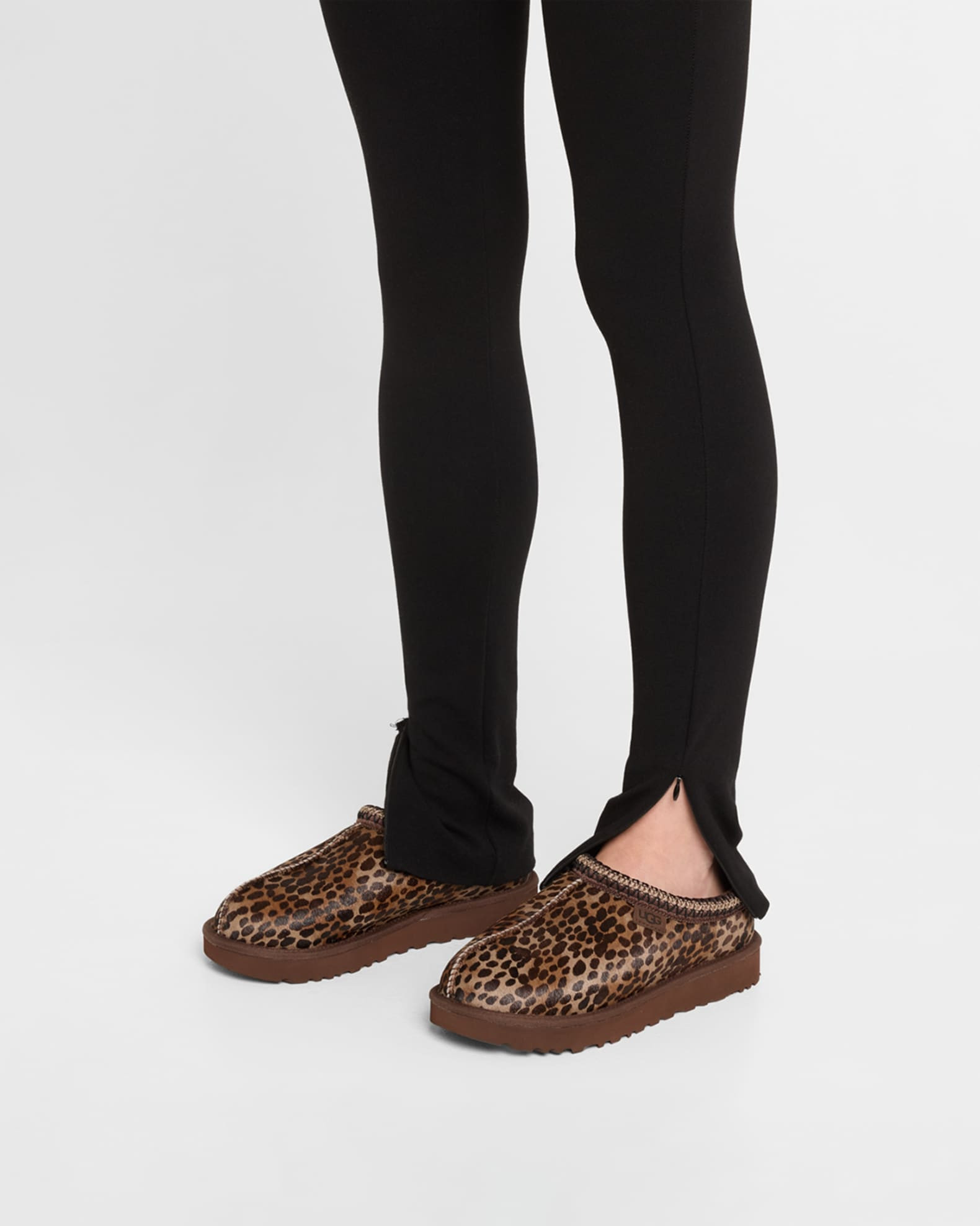 Tasman Leopard Cozy Mule Slippers | Neiman Marcus