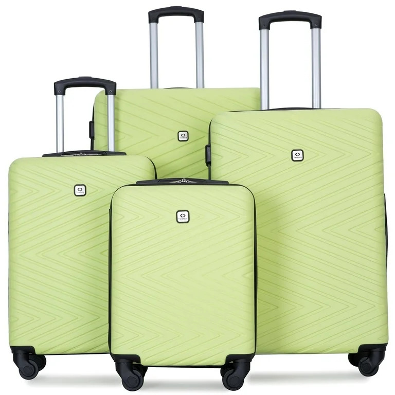 Travelhouse 4 Piece Hardshell Luggage Set Hardside Lightweight Suitcase with TSA Lock Spinner Whe... | Walmart (US)