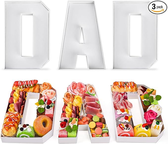 Father's Day Cardboard Letter for Charcuterie Dad Fillable Tray Charcuterie Paper Box for Dad Bir... | Amazon (US)