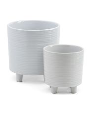 Set Of Two Footed Planters | TJ Maxx