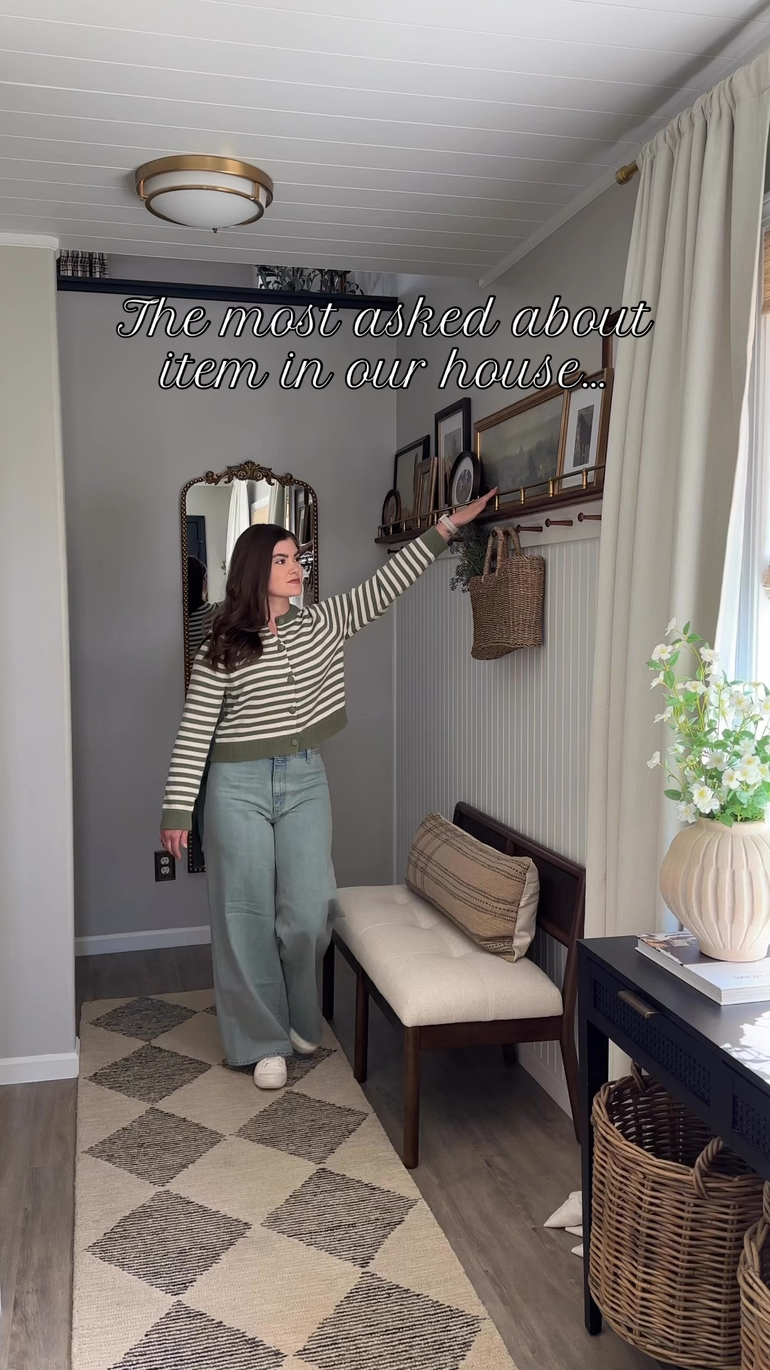 This brass gallery rail on our picture ledge in our entryway is hands down the most requested item in our home!

#LTKHome #LTKPetite