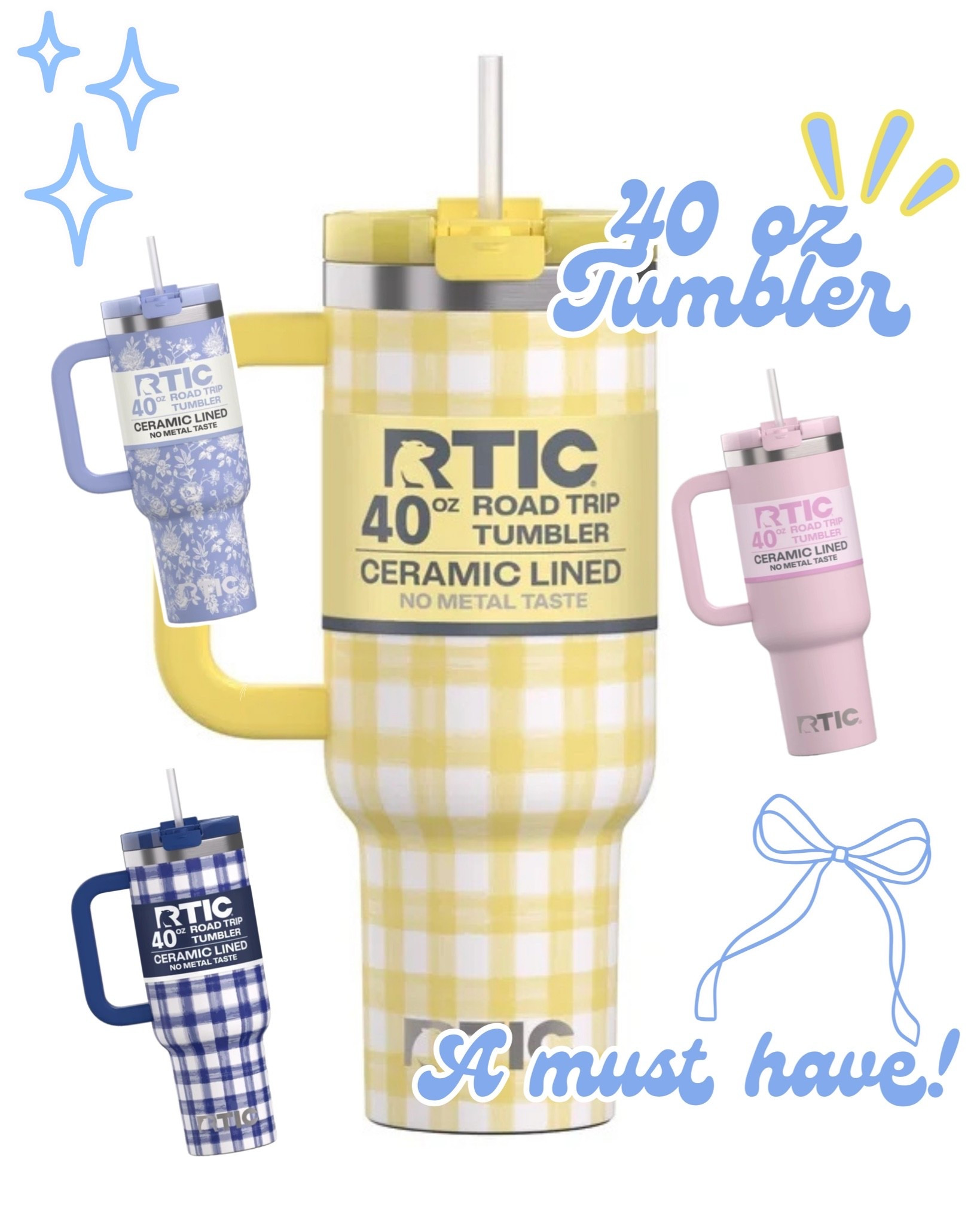 New Walmart arrivals! The cutest 40oz tumbler cup! I love the butter yellow! 💛🧈🥞