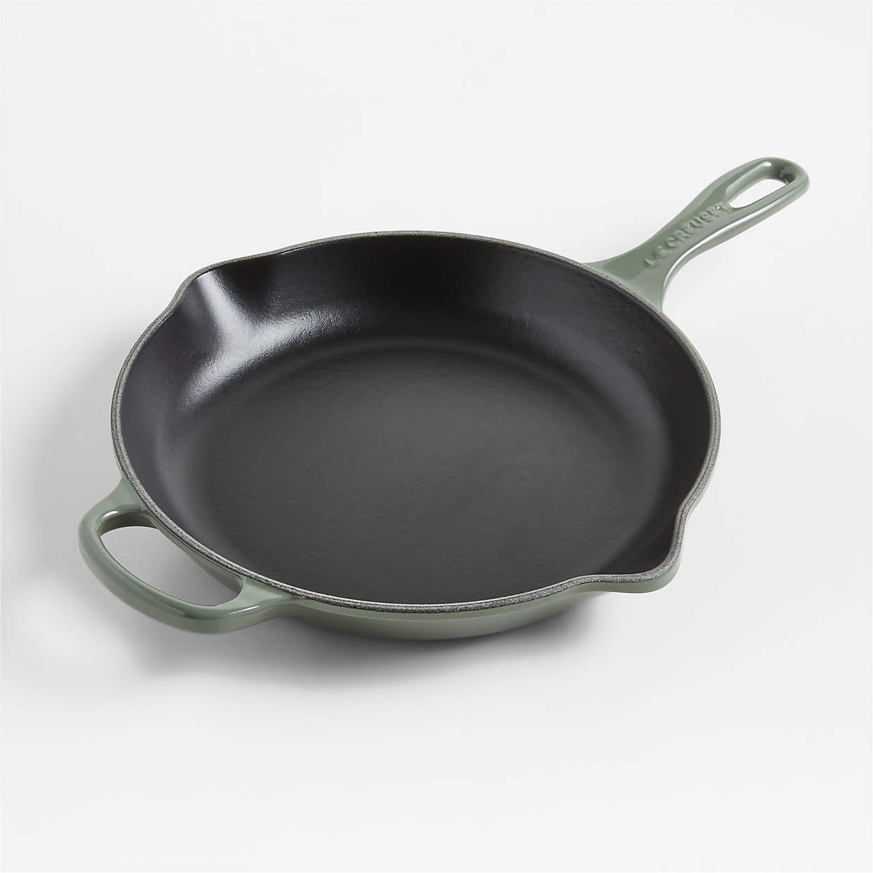 Le Creuset Signature 10.25" Thyme Enameled Cast Iron Skillet + Reviews | Crate & Barrel | Crate & Barrel