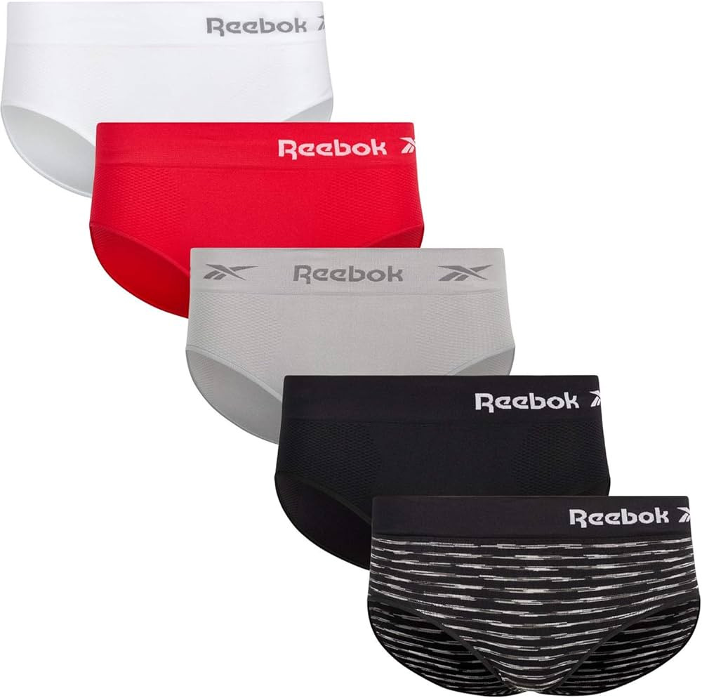 Reebok Women's Underwear - Seamless Hipster Briefs (5 Pack) | Amazon (US)