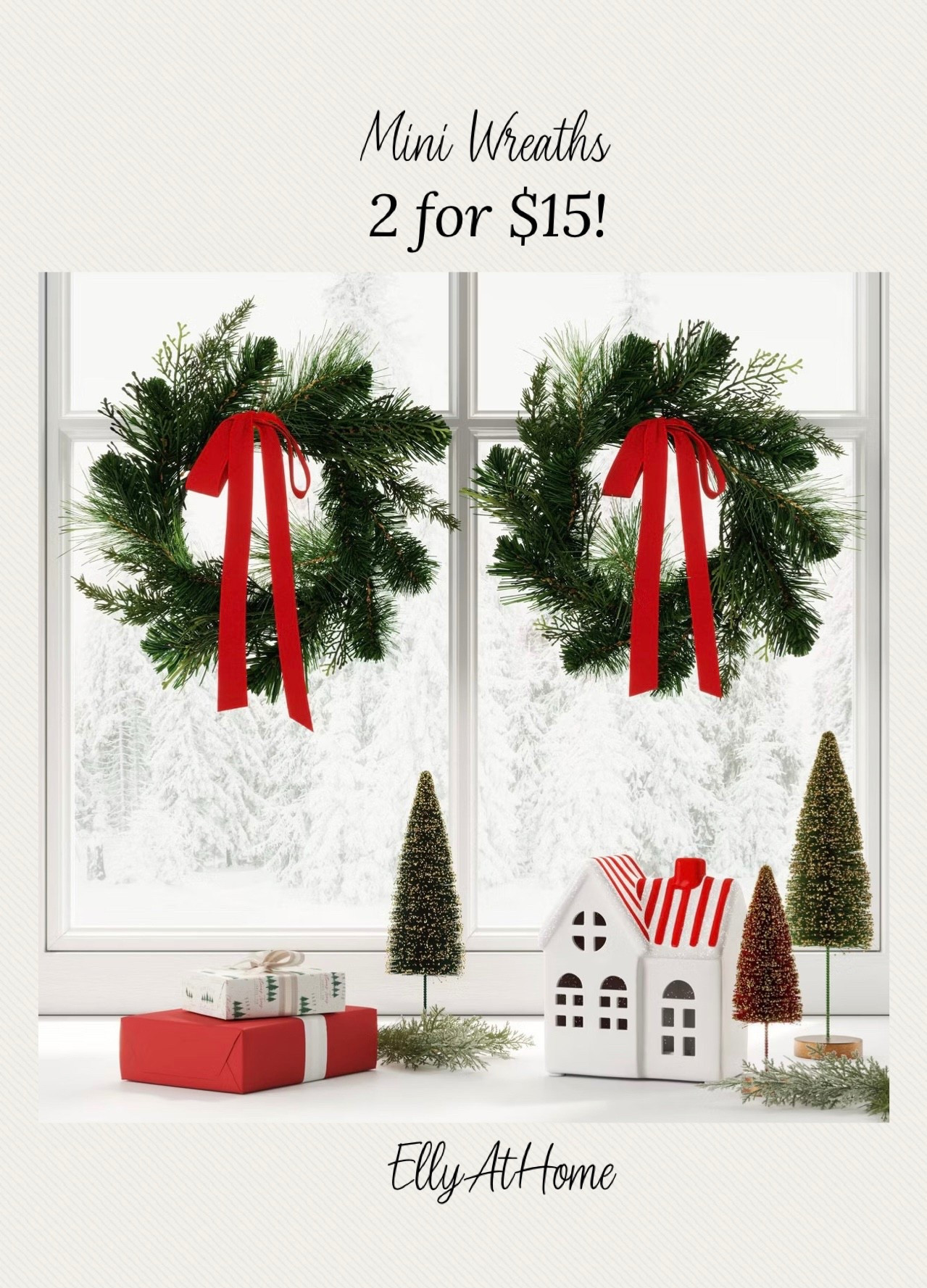 Mini wreaths 2 for $15, Christmas village houses, trees at Target. Shop more holiday styling selections, high sellout risk!  Free shipping. 

#LTKHome #LTKFindsUnder50 #LTKHoliday