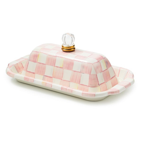 MacKenzie-Childs Rosy Check Butter Box | MacKenzie-Childs