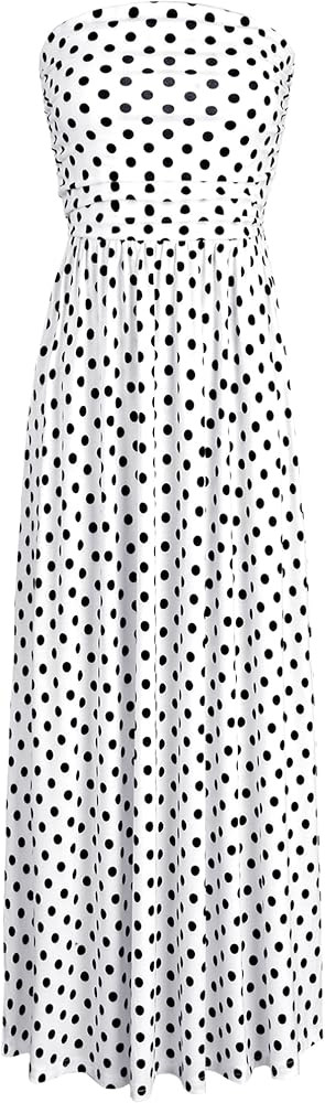 HUSKARY Tube Top Dress for Women Summer Casual Off Shoulder Midi Beach Vacation Dresses with Pock... | Amazon (US)