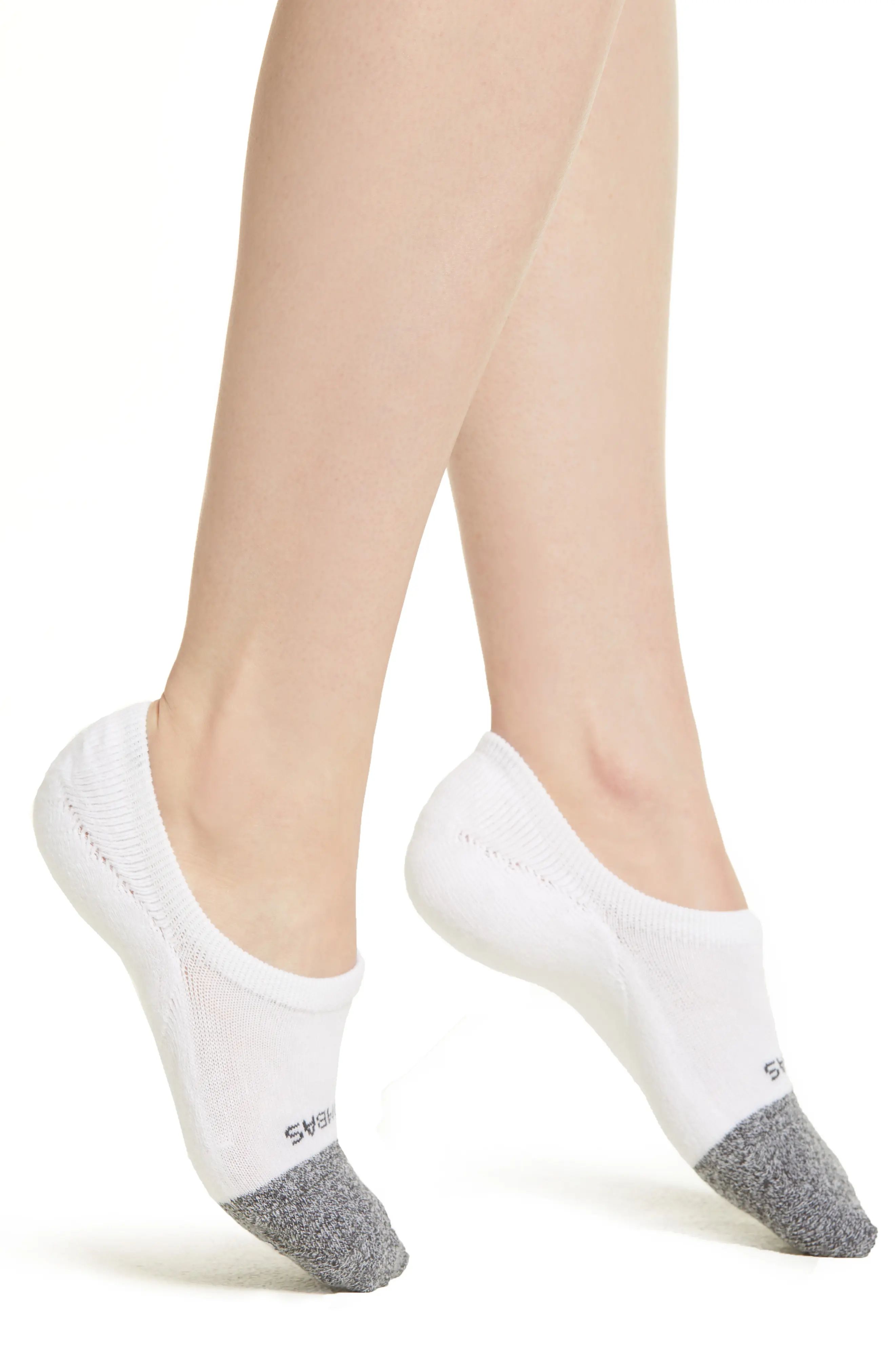 Bombas Cushioned No-Show Socks in White at Nordstrom, Size Medium | Nordstrom