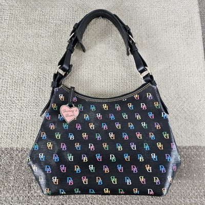 Dooney & Bourke Bag Lucy Signature Logo Black Shiny It Bag Rainbow | eBay US