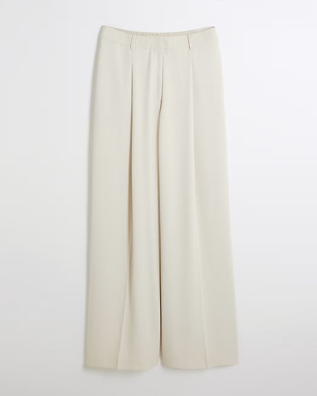 Cream Soft Wide Leg Trousers | River Island UK & IE