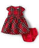 Amazon.com: The Children's Place Baby Girls' Short Sleeve Fashion Dress, Classic Red Plaid, 3-6 M... | Amazon (US)