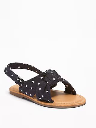 Polka-Dot Twisted Sandals For Toddler Girls | Old Navy US