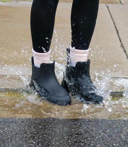 Rubber boots | Chelsea boots | merino wool socks | thermal black leggings | Amazon finds | rainy day outfit | rain booties

#LTKstyletip #LTKfindsunder50 #LTKshoecrush