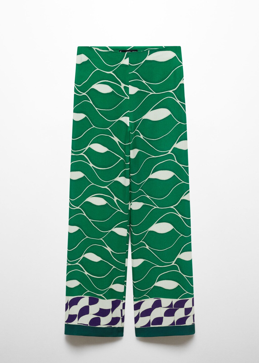 Printed straight pants -  Women | Mango USA | MANGO (US)