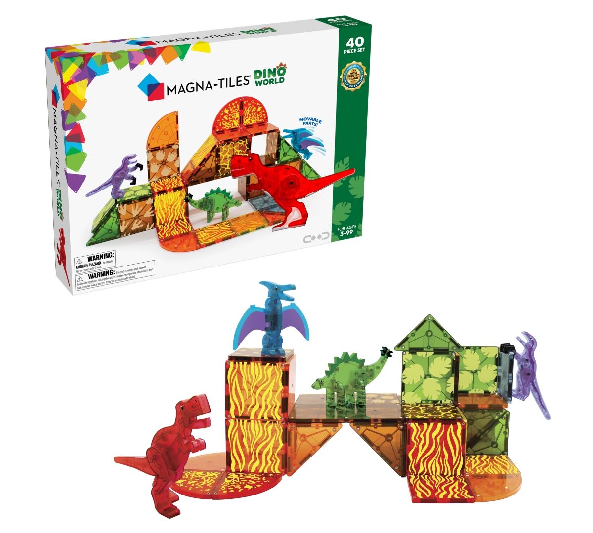 Dino World 40-Piece Set, Encourage Meaningful Play, Ages 3+ | Macys (US)