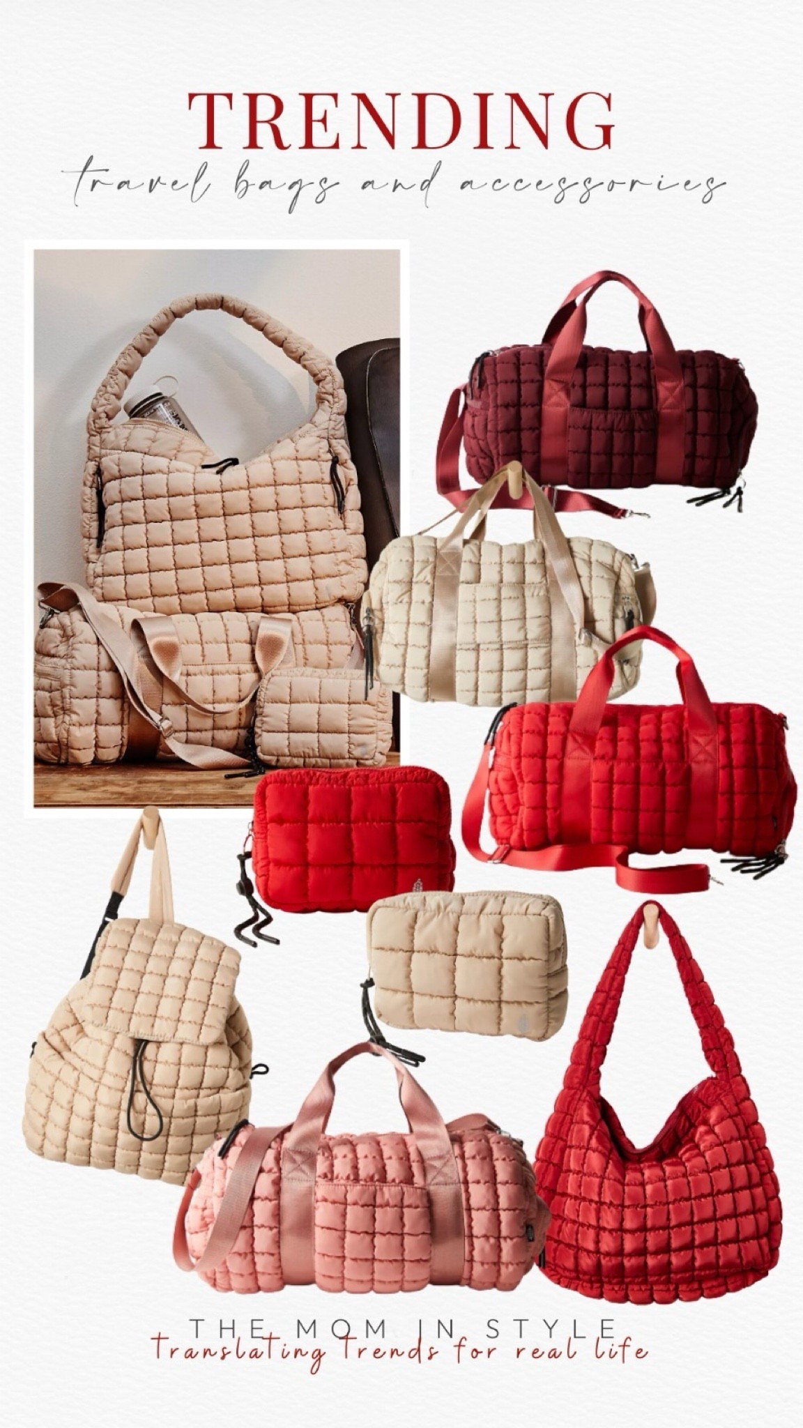 Free People travel bags and accessories, cosmetic bag, makeup bag, quilted bag, gym bag, themominstyle

#LTKFindsUnder100 #LTKTravel #LTKActive