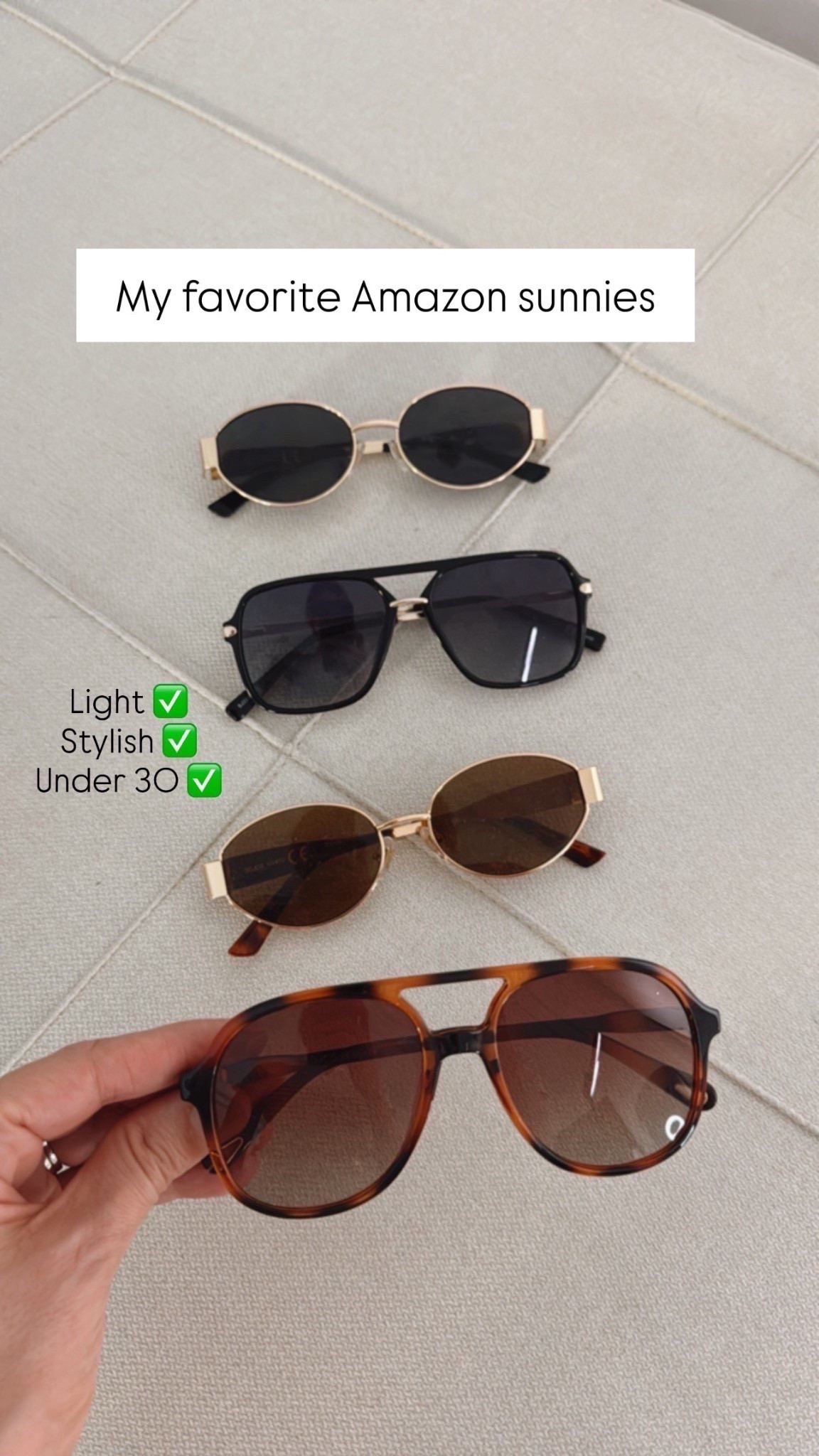 My favorite Amazon sunnies that I wear on repeat 
Light and stylish 




#LTKU #LTKSeasonal #LTKootd