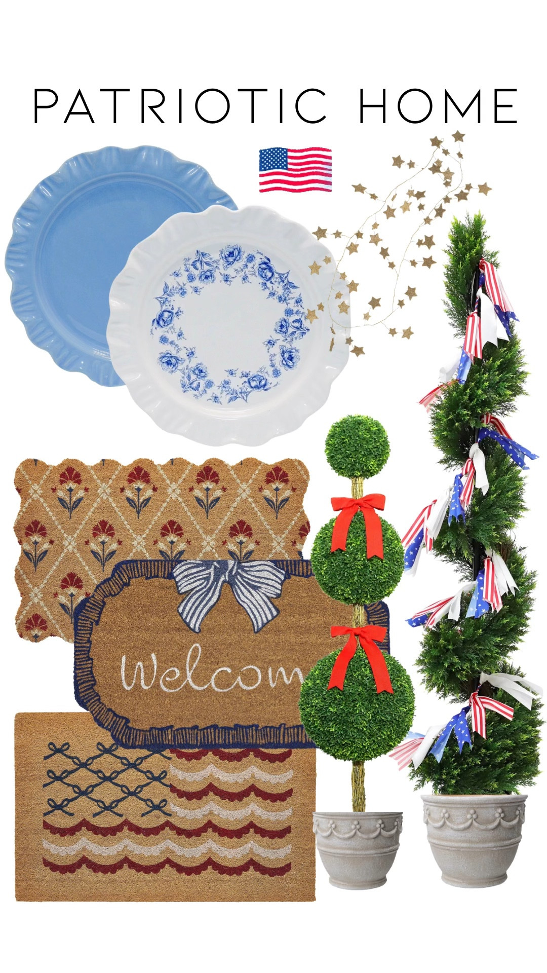 Patriotic new arrivals at Walmart from my Texas house ￼

#LTKHome #LTKmomlife #LTKSeasonal