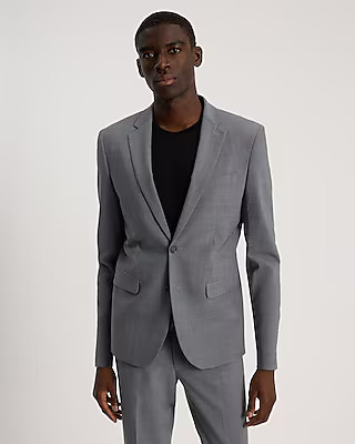 Extra Slim Solid Gray Modern Tech Suit Jacket | Express