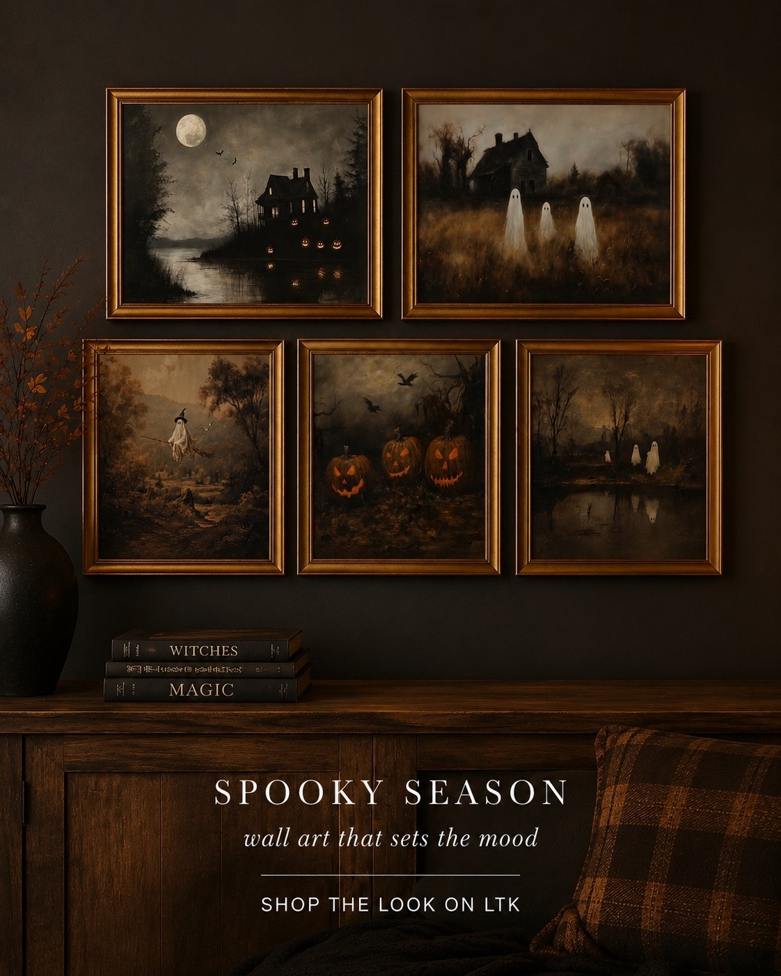 Spooky season, but make it vintage. 

I’m obsessed with these moody Halloween prints—the gold frames and vintage-inspired artwork give just the right amount of spooky without feeling overdone. Perfect for adding a little Halloween charm to your fall decor.

Shop them in my LTK! 

#LTKHome #HalloweenDecor #SpookySeason #FallDecor #VintageHalloween #AmazonFinds #HalloweenHome

#LTKSeasonal #LTKHome