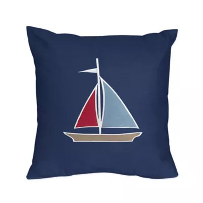 Sweet Jojo Designs Nautical Nights Reversible Throw Pillow | buybuy BABY | buybuy BABY