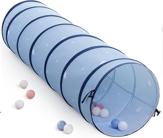 SweHouse Peachskin Fabric Tunnel for Toddlers: 69" x 18" Baby Crawl Tunnel - Indoor & Outdoor Toy... | Amazon (US)