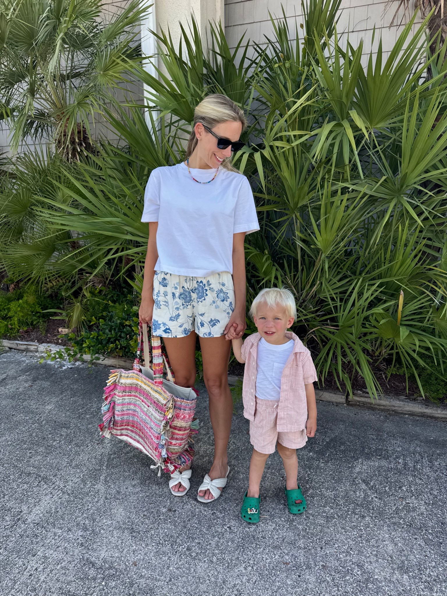 Blue and white shorts beach tote colorful tote bag toddler outfit boys outfits abercrombie shorts white tee white top sandals colorful beaded necklace beach outfit vacation outfit 

#LTKSeasonal #LTKFamily #LTKFindsUnder100