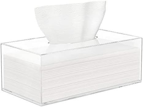 HBlife Tissue Dispenser Box Cover Rectangular Clear Acrylic Mask Case Holder with Magnetic Bottom... | Amazon (US)