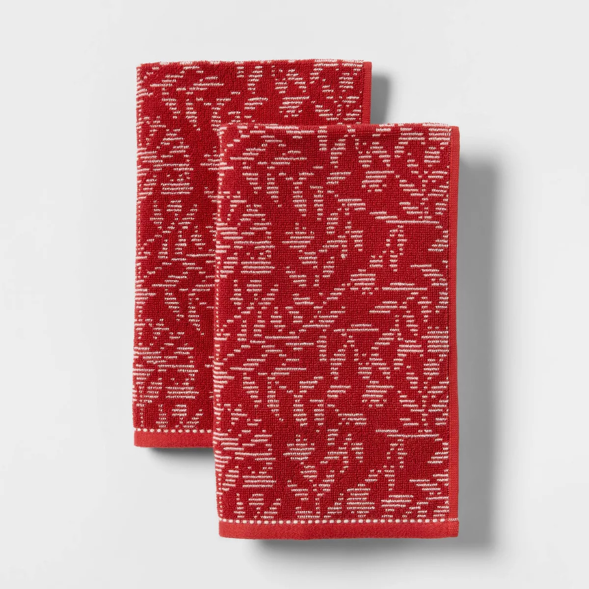 2pk Americana Floral Hand Towels Red - Threshold™ | Target