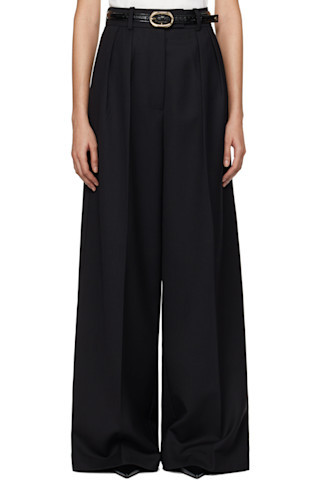 ANINE BING - Black Lou Trousers | SSENSE