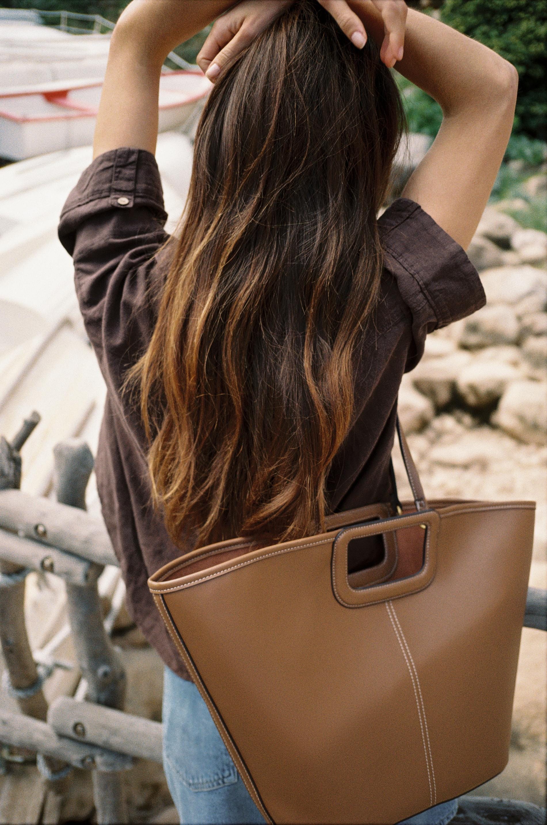 MAXI TOPSTITCHED SHOPPER BAG | Zara US