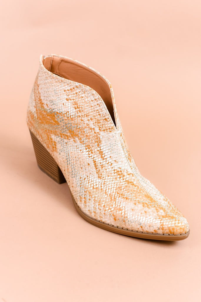 Don't Press Your Luck Gold Booties - SHO2130GO | Tee for the Soul