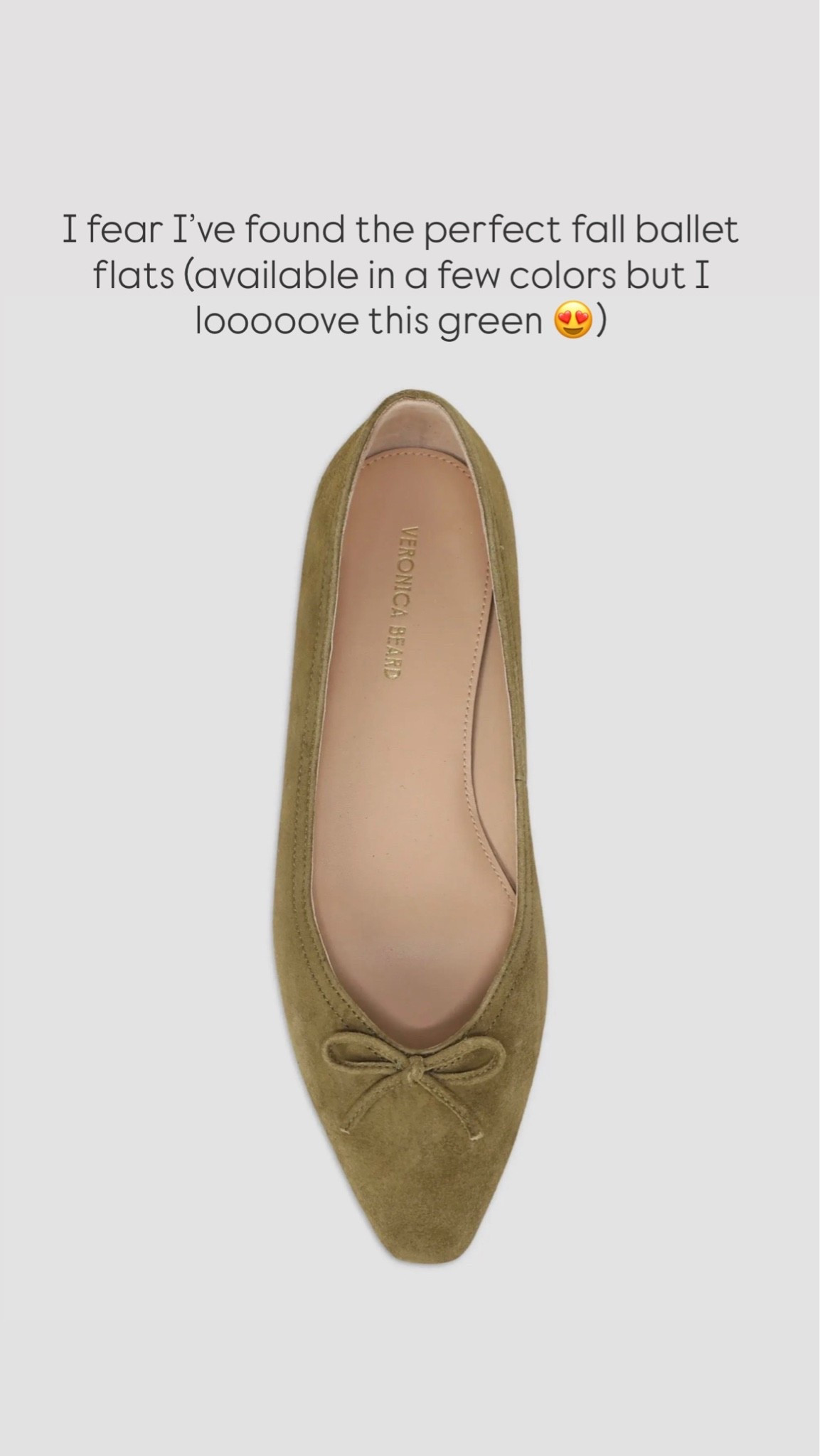 I fear I’ve found the perfect fall ballet flats (available in a few colors but I looooove this green 😍)