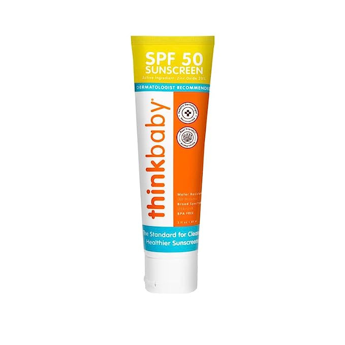 Thinkbaby SPF 50+ Baby Sunscreen – Safe, Natural Sunblock for Babies - Water Resistant Sun Crea... | Amazon (US)