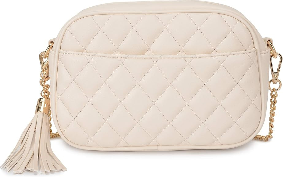 Lola Mae Quilted Crossbody Bag, Trendy Design Shoulder Purse | Amazon (US)