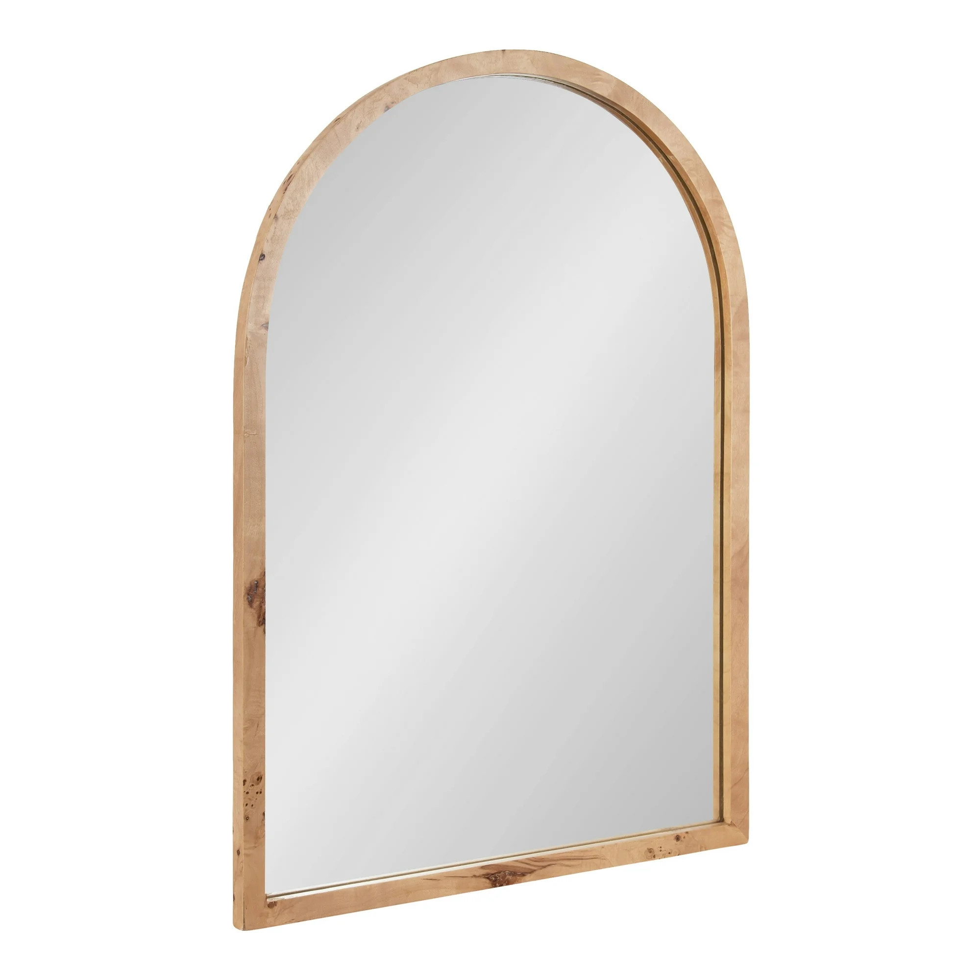 Kate and Laurel Burlock Modern Burlwood Arched Mirror, 22 x 32, Natural Wood, Transitional Arch M... | Walmart (US)